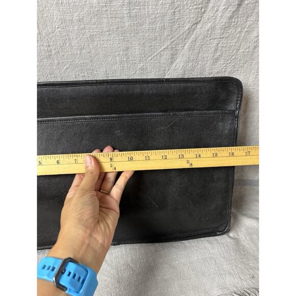 Vintage Coach Black Leather Portfolio Document Laptop Case - Picture 5 of 7